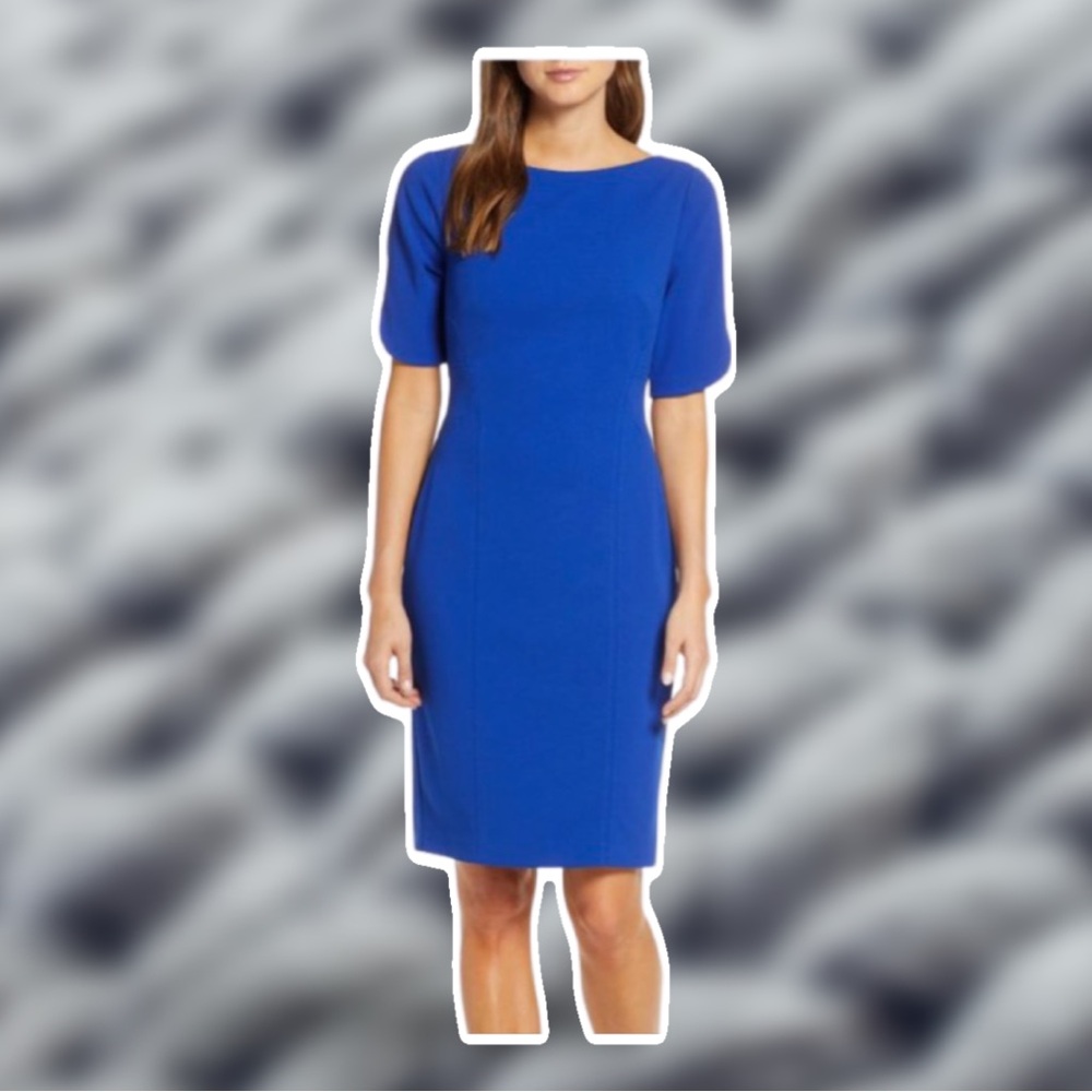 Vince Camuto | Cobalt Crepe Sheath Dress
